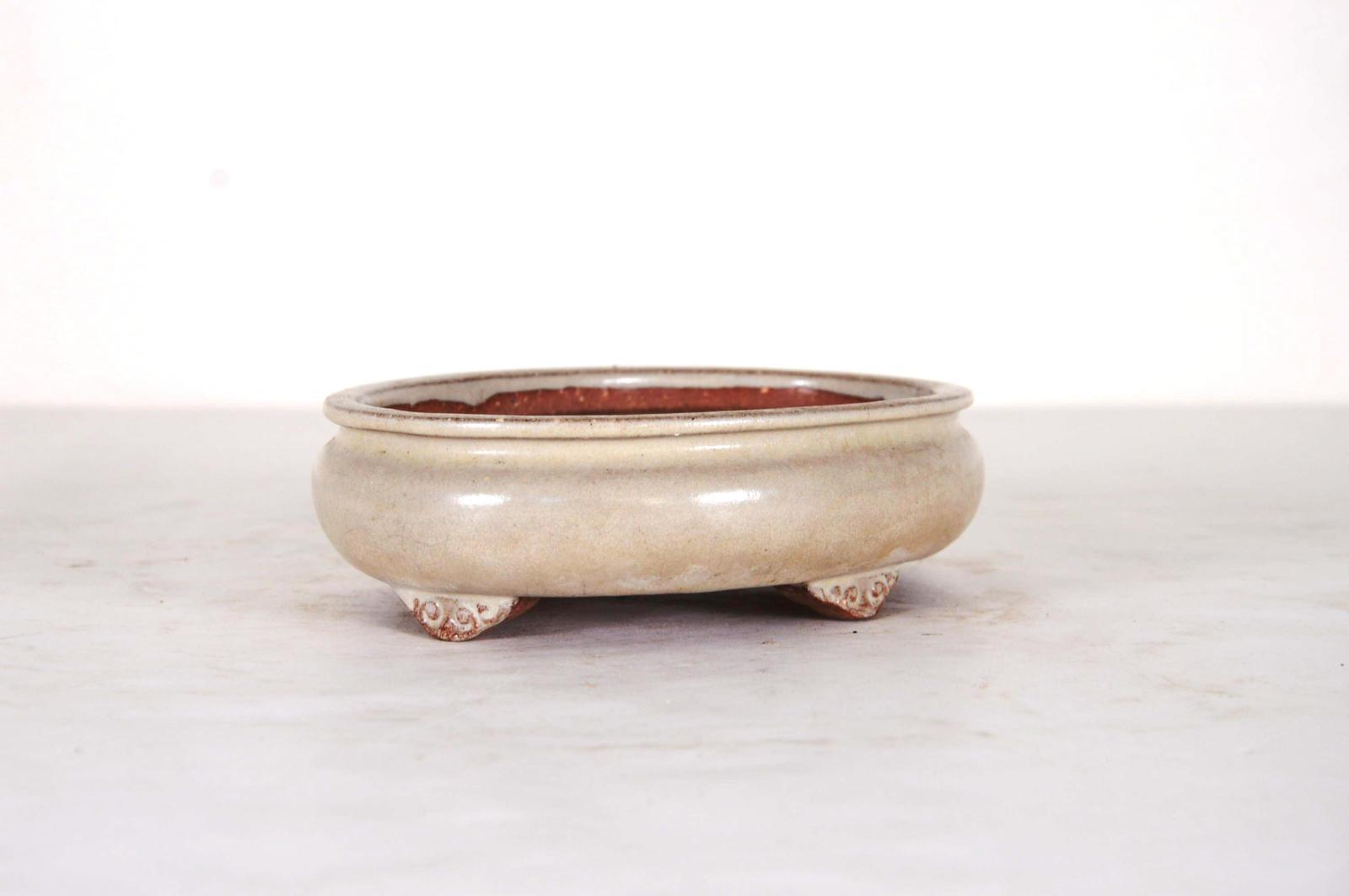 Vaso In Ceramica Giapponese Tokoname Per Bonsai – Misure 18,6 X 8,7 Cm Con Foro Di Scarico (TC6)